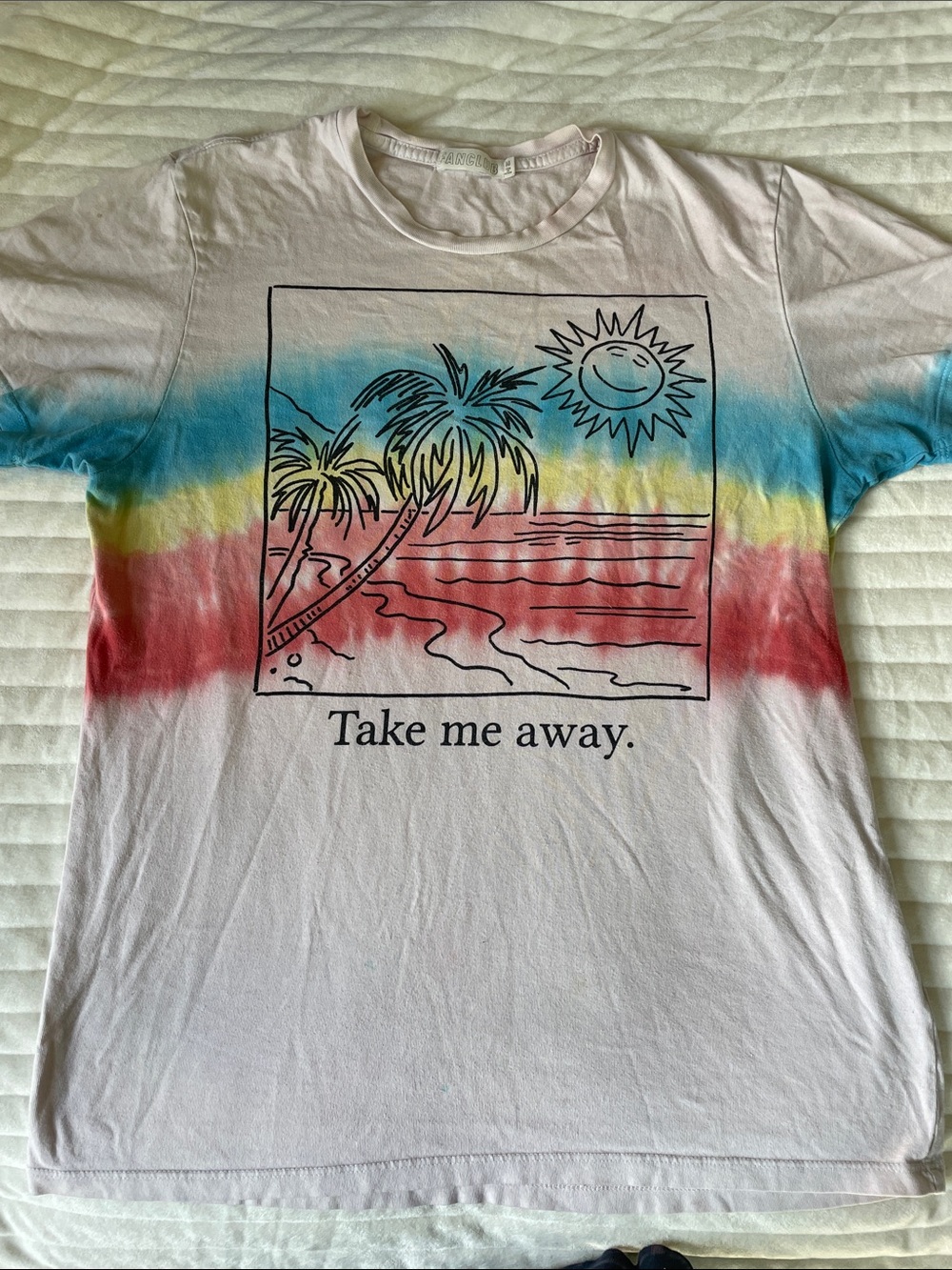 Fan club Take Me Away Tie Dye T Shirt Size M